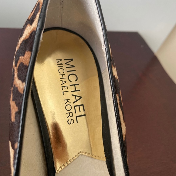 NWOT Michael Kors Leopard Print Calf Hair Heels - Picture 7 of 10